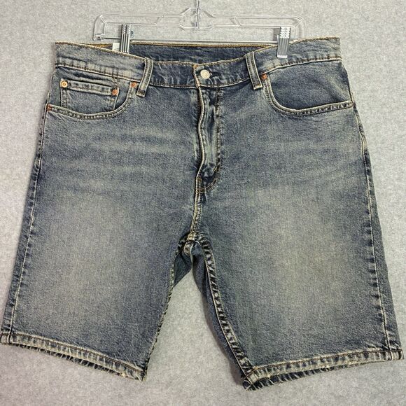 Levi’s 412 Men’s Denim Shorts Blue Jean Cutoff Water Less™ Size 36 - Picture 1 of 8
